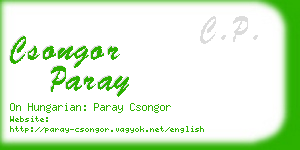 csongor paray business card